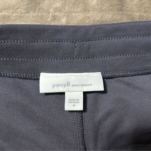 J.Jill M Pure Jill Indigo Blue Sand Washed Relaxed Fit Pull-on Drawstring Pants - Picture 13 of 15